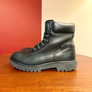 Timberland Pro 6” Direct Attach Soft Toe Black Leather Work Boots- Size 7 Womens